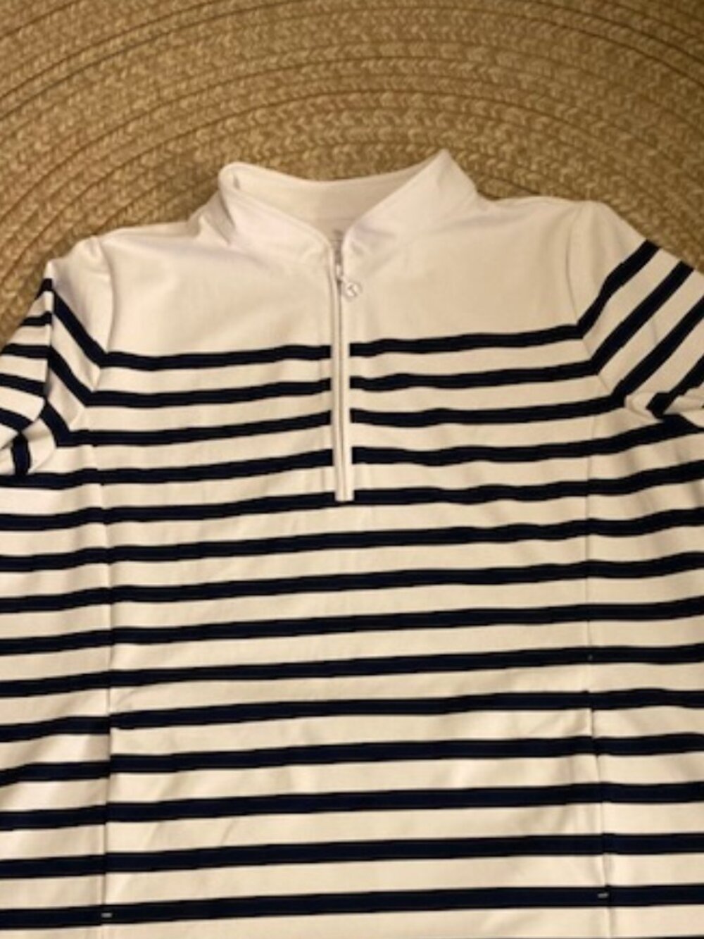 Talbots OUT & ABOUT HALF-ZIP PULLOVER - BIENNIAL STRIPE Size 2X